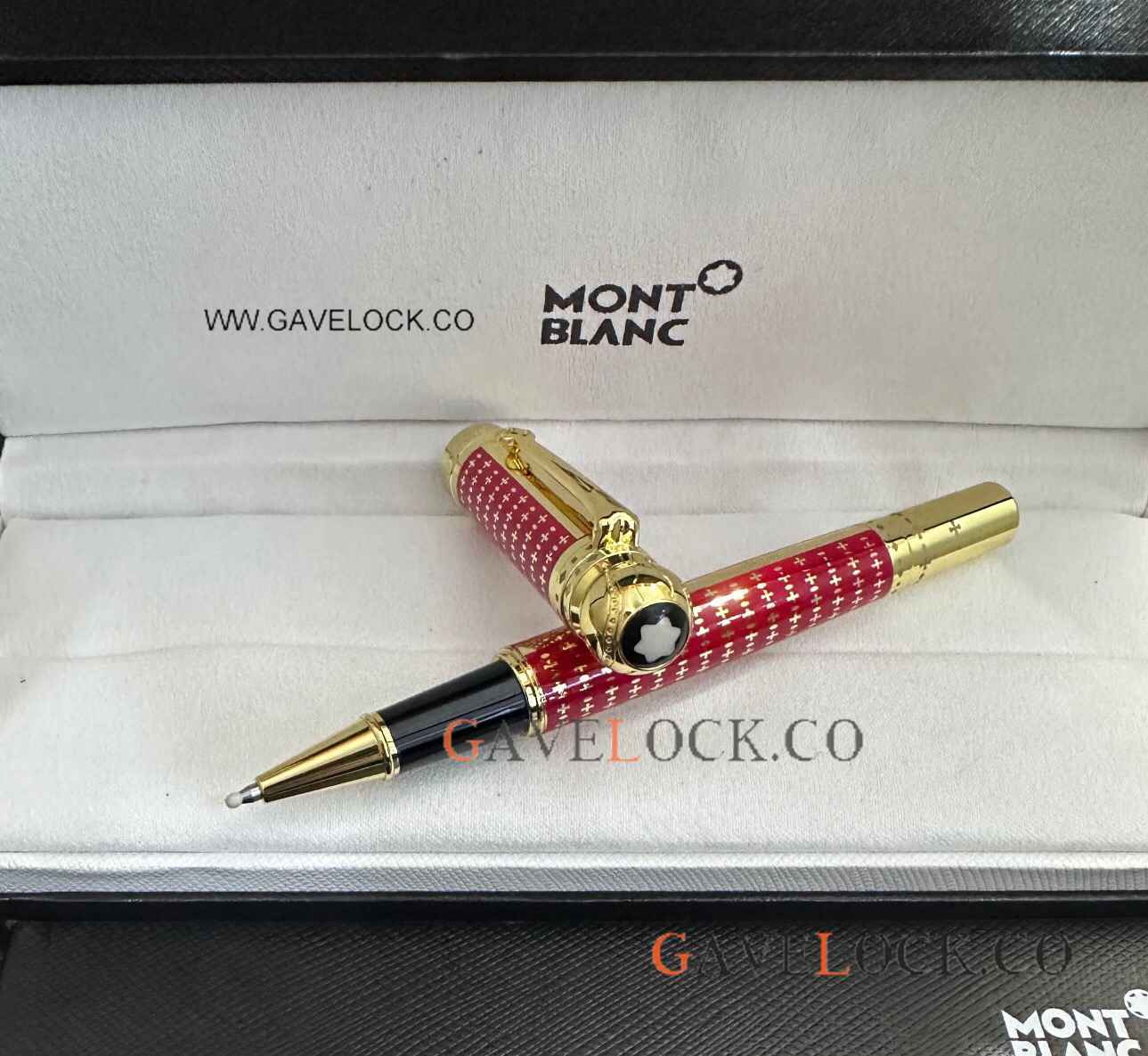 Clone Montblanc Limited Edition Joseph Ii Red-Gold Roller Ball Pen